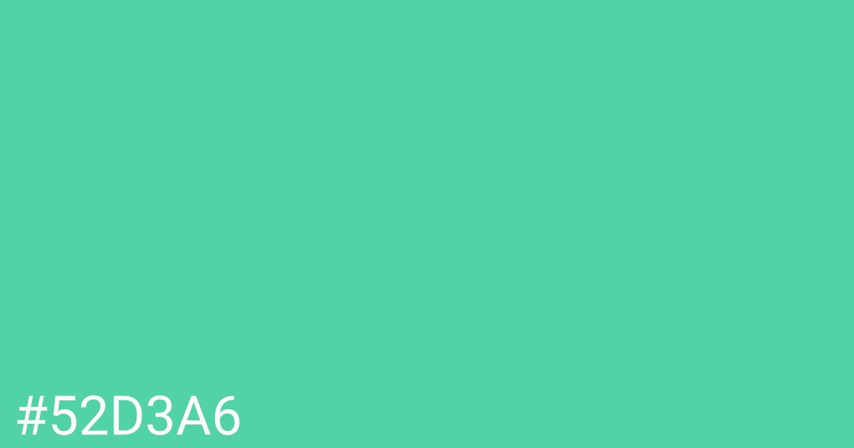 Hex color #52d3a6 graphic