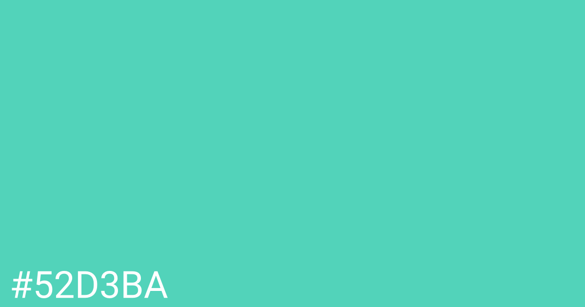 Hex color #52d3ba graphic