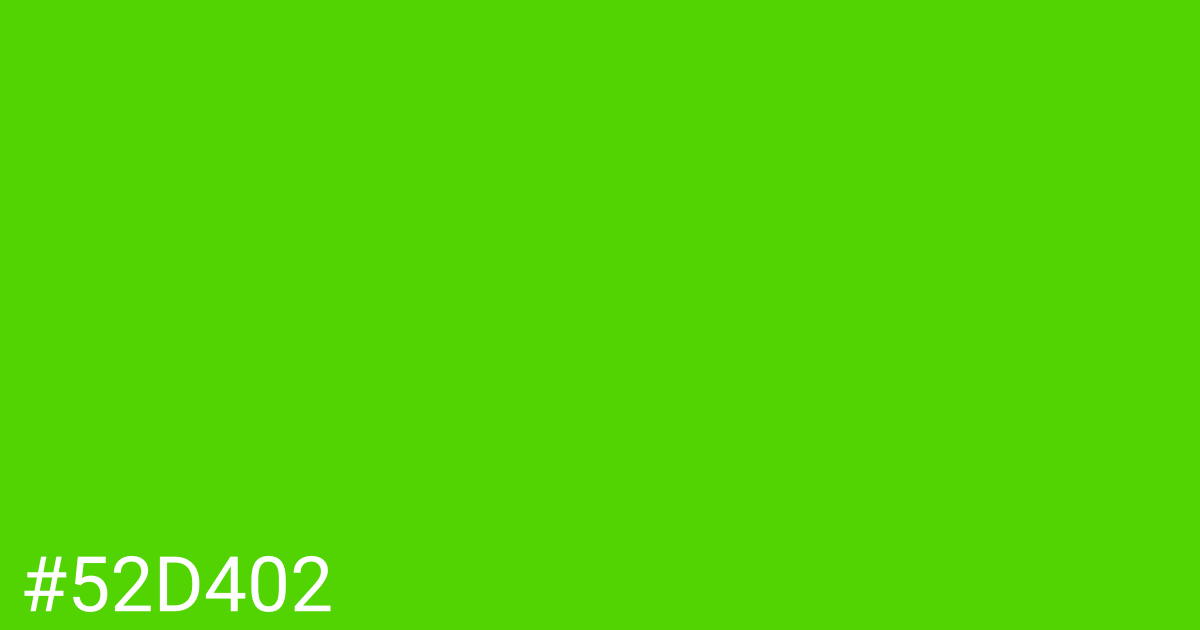 Hex color #52d402 graphic