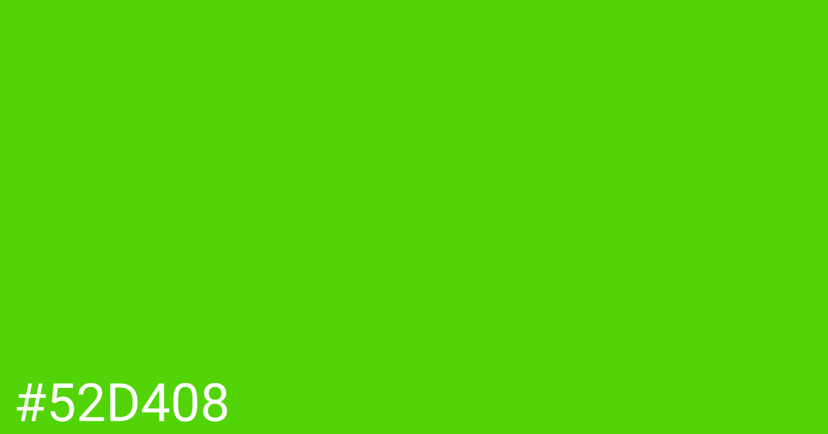 Hex color #52d408 graphic