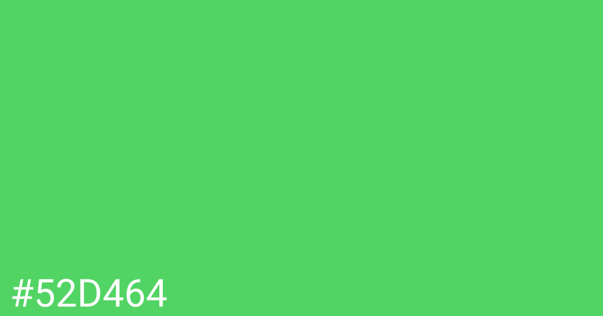 Hex color #52d464 graphic