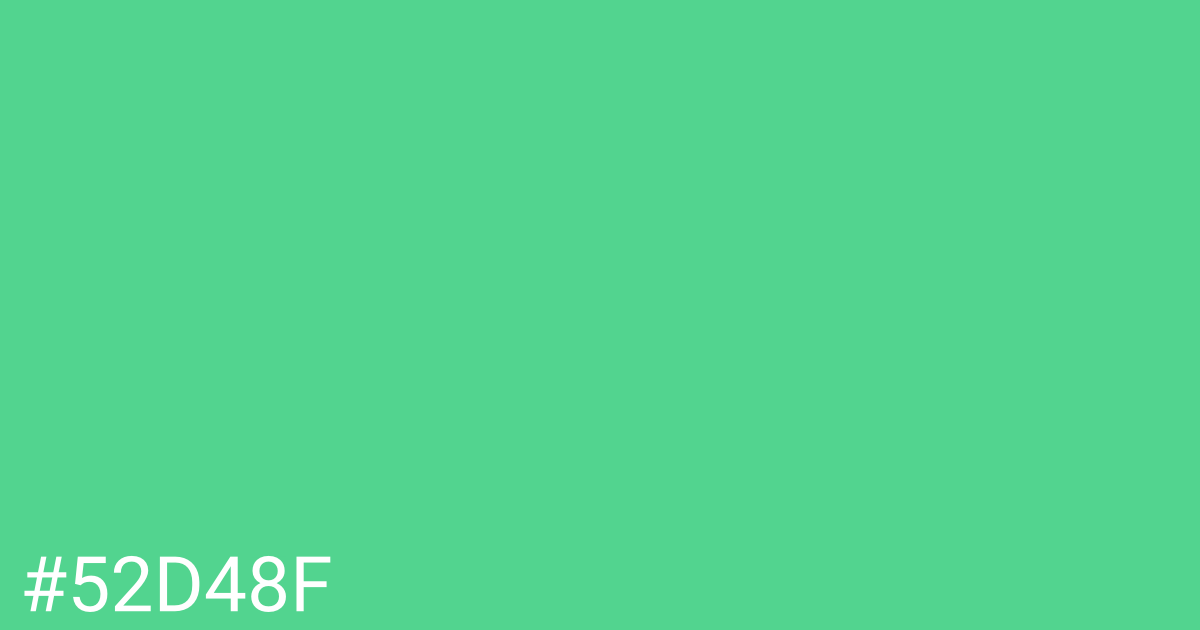 Hex color #52d48f graphic