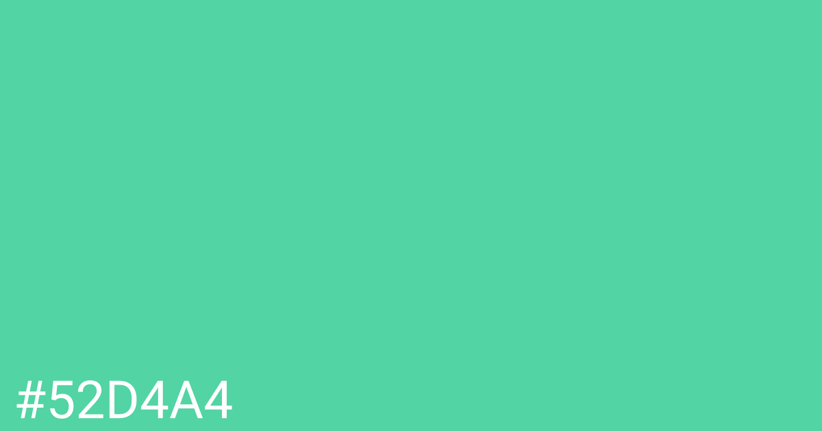 Hex color #52d4a4 graphic