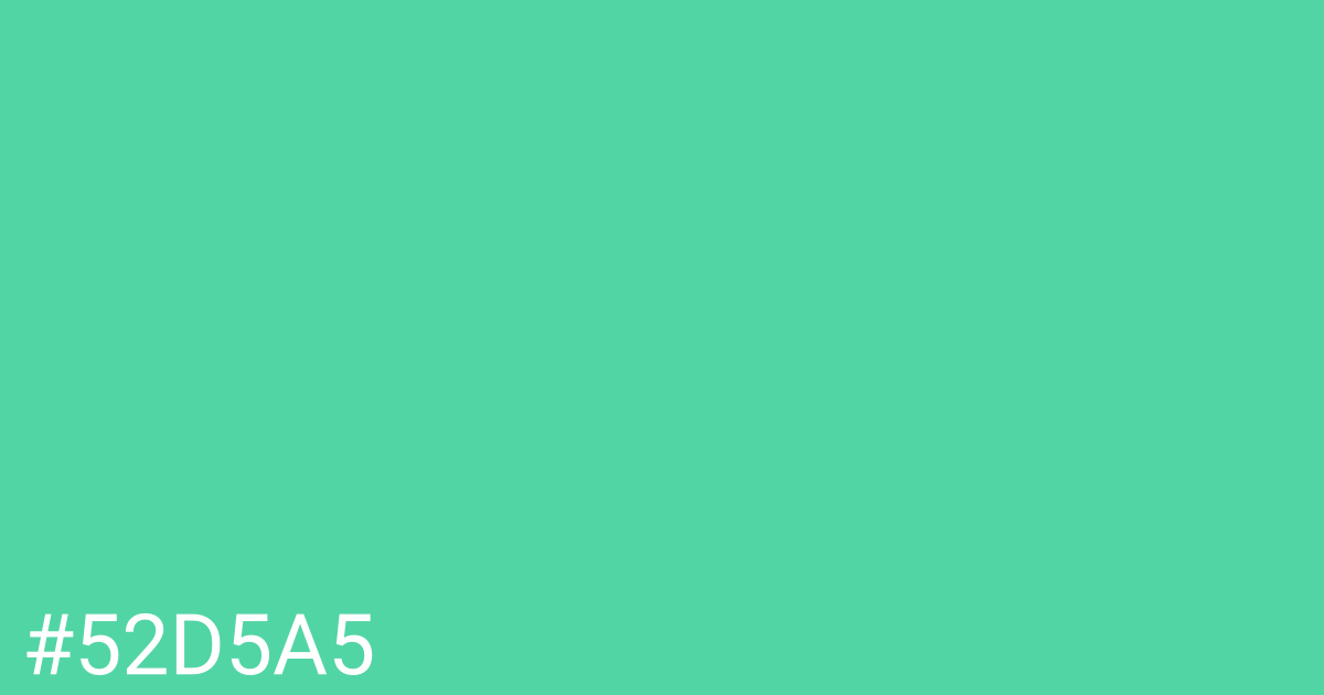 Hex color #52d5a5 graphic