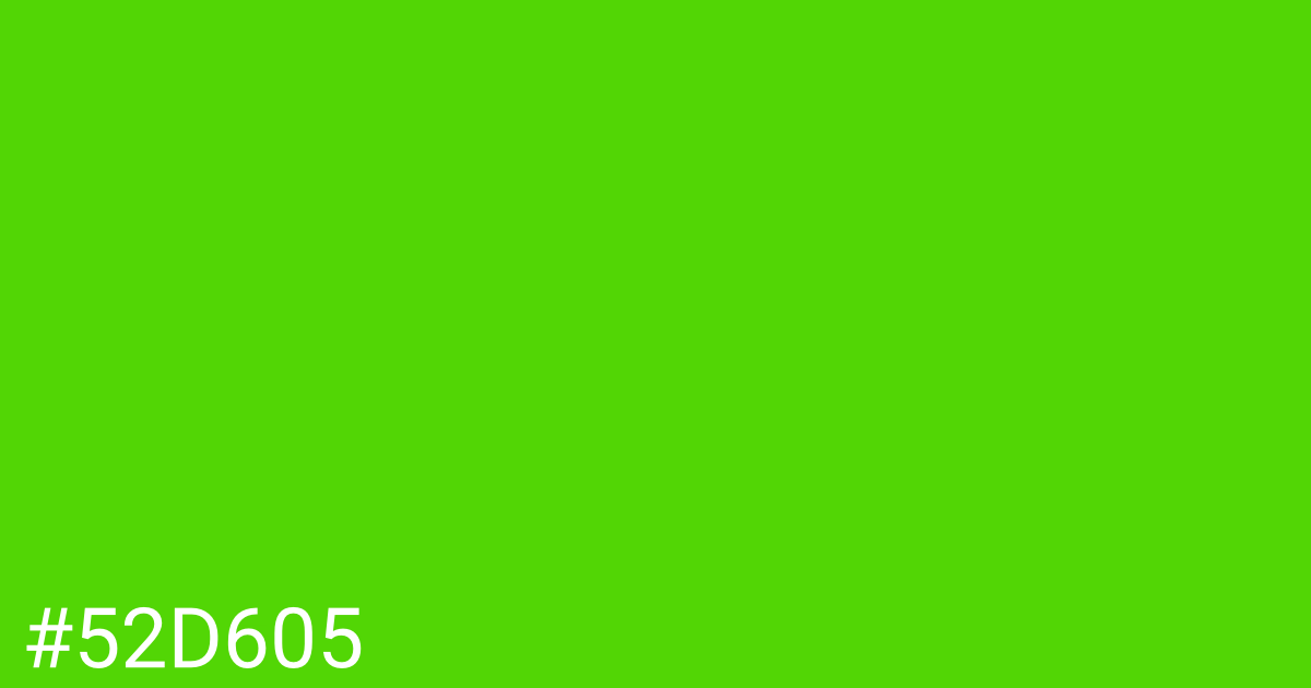 Hex color #52d605 graphic