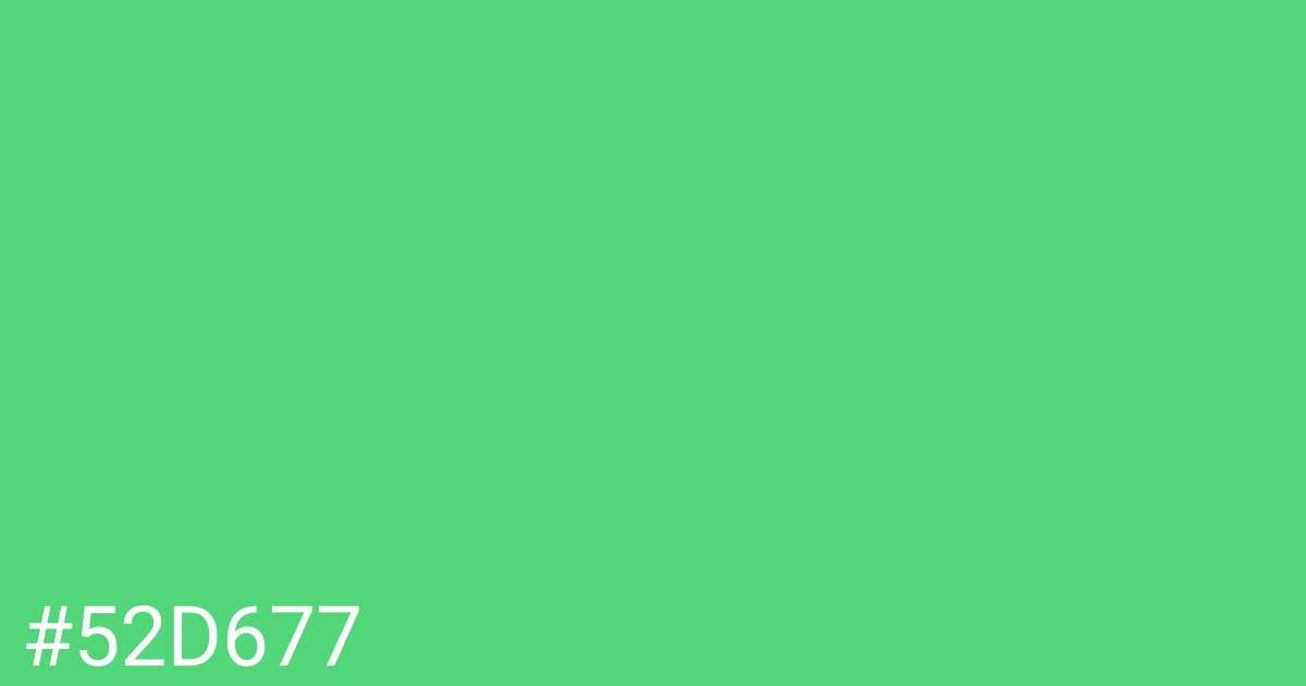 Hex color #52d677 graphic