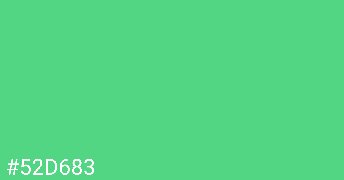 Hex color #52d683 graphic