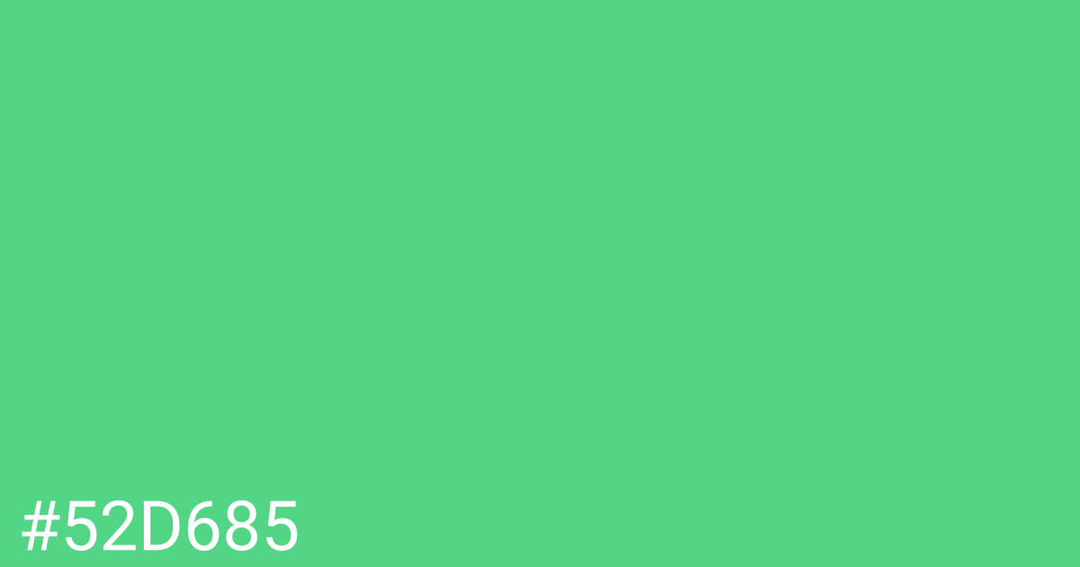 Hex color #52d685 graphic