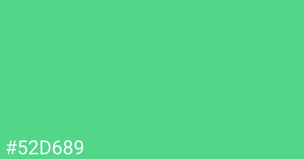 Hex color #52d689 graphic