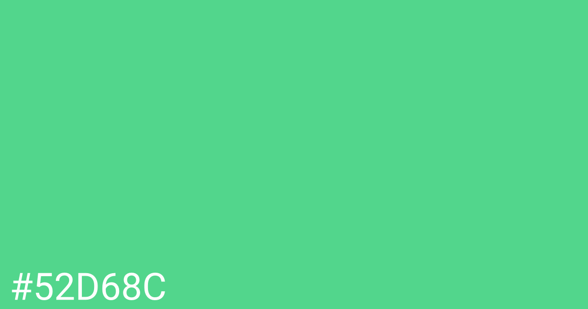 Hex color #52d68c graphic