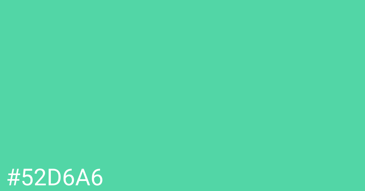 Hex color #52d6a6 graphic