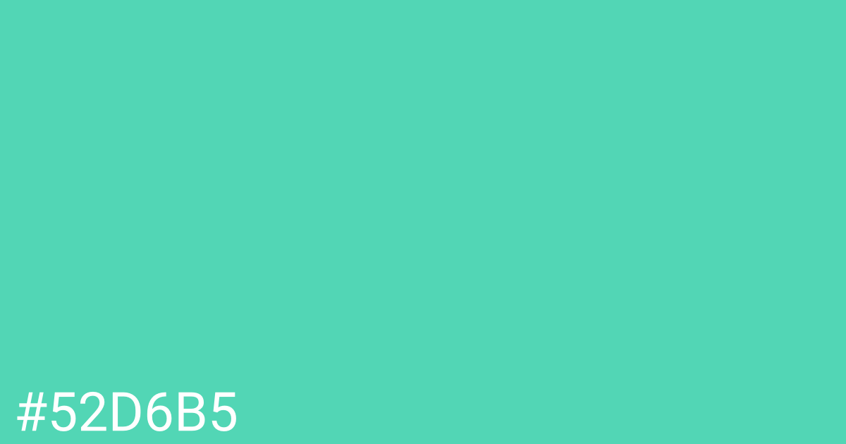 Hex color #52d6b5 graphic