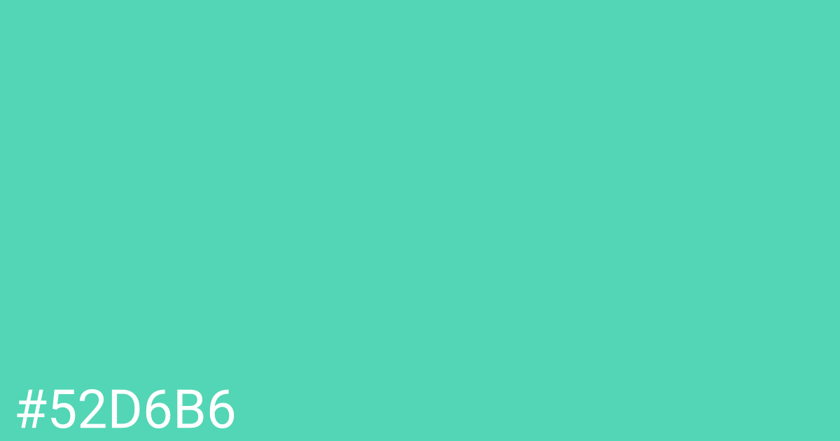 Hex color #52d6b6 graphic