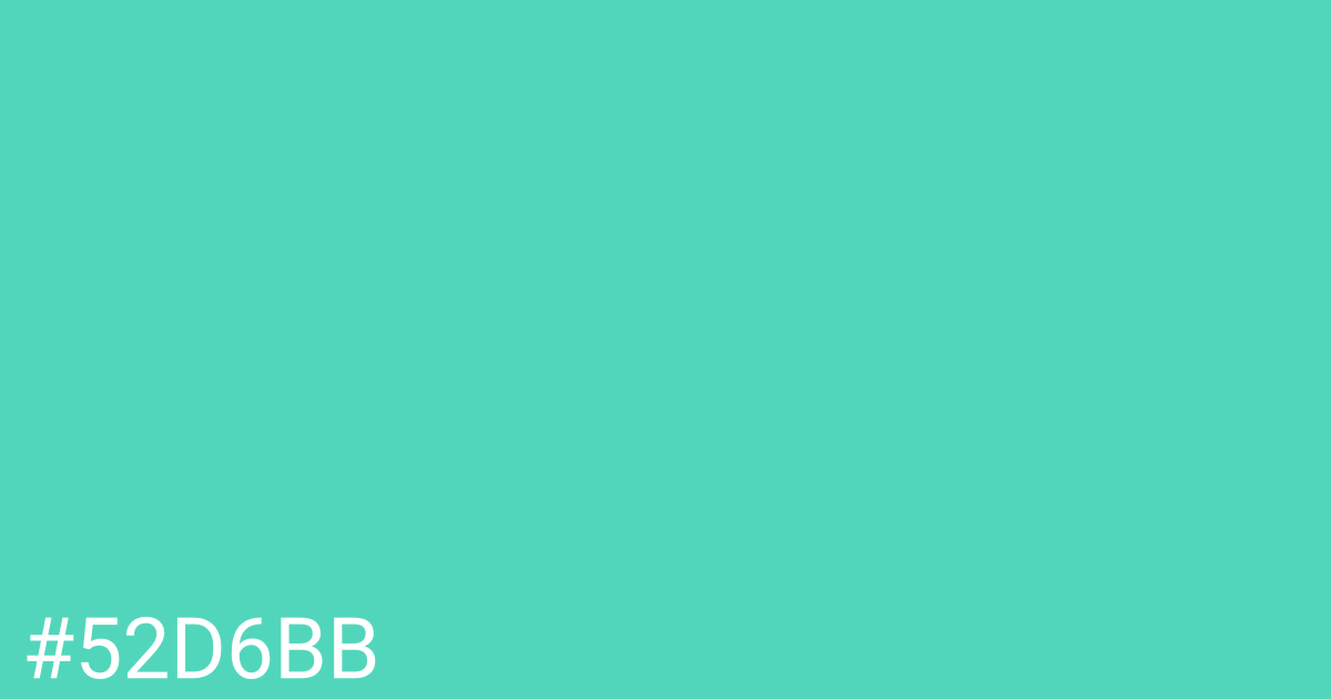 Hex color #52d6bb graphic
