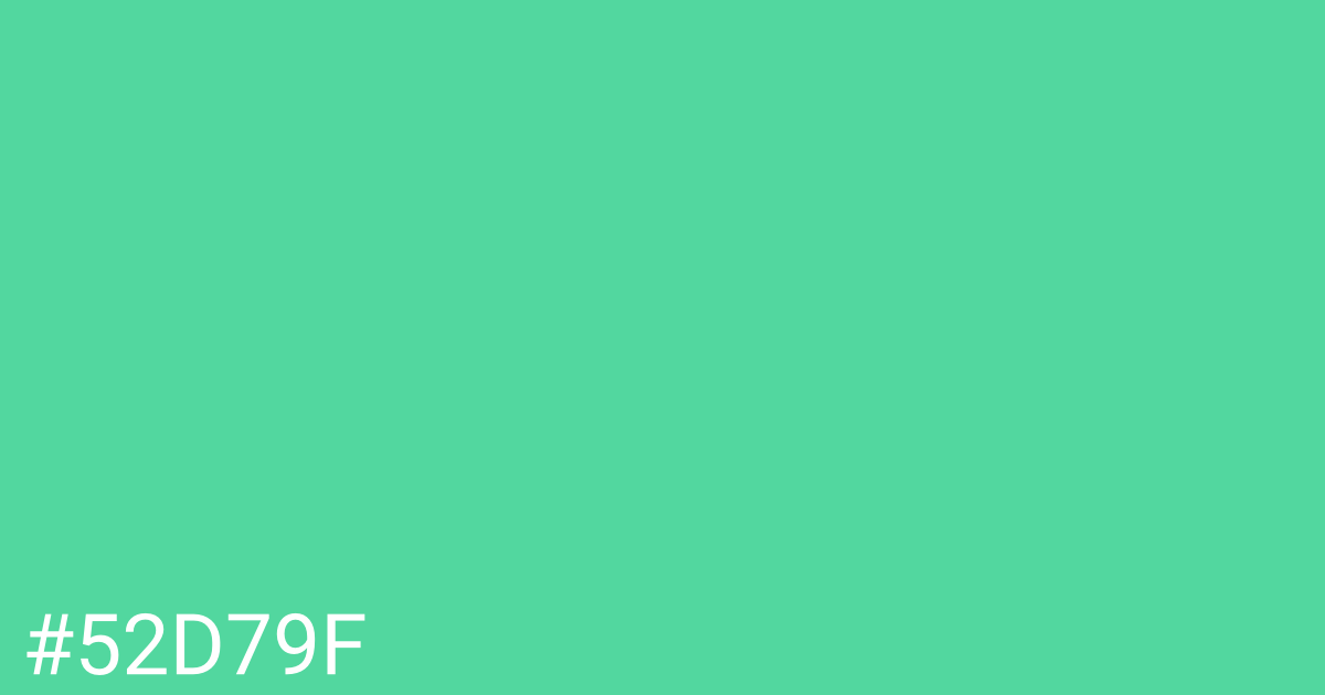 Hex color #52d79f graphic