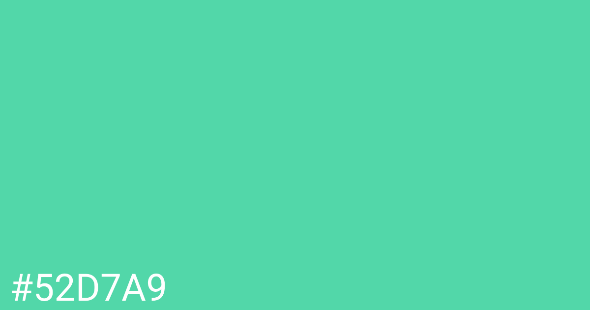 Hex color #52d7a9 graphic