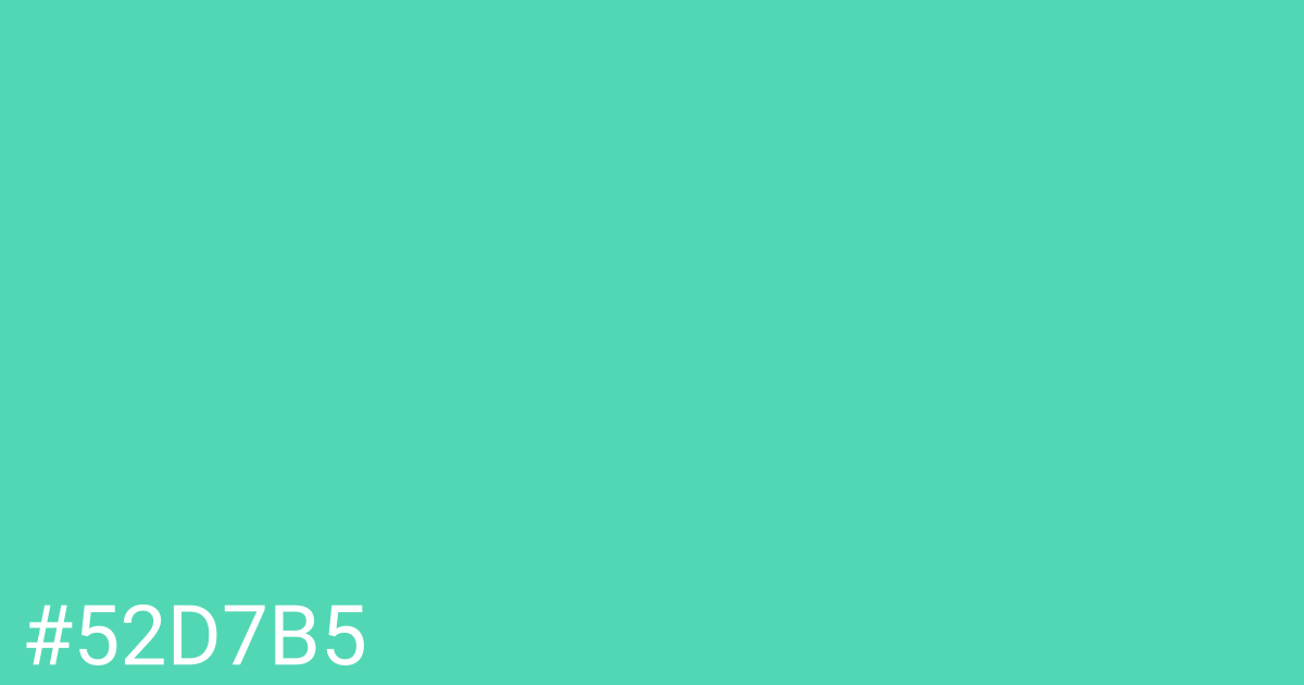 Hex color #52d7b5 graphic