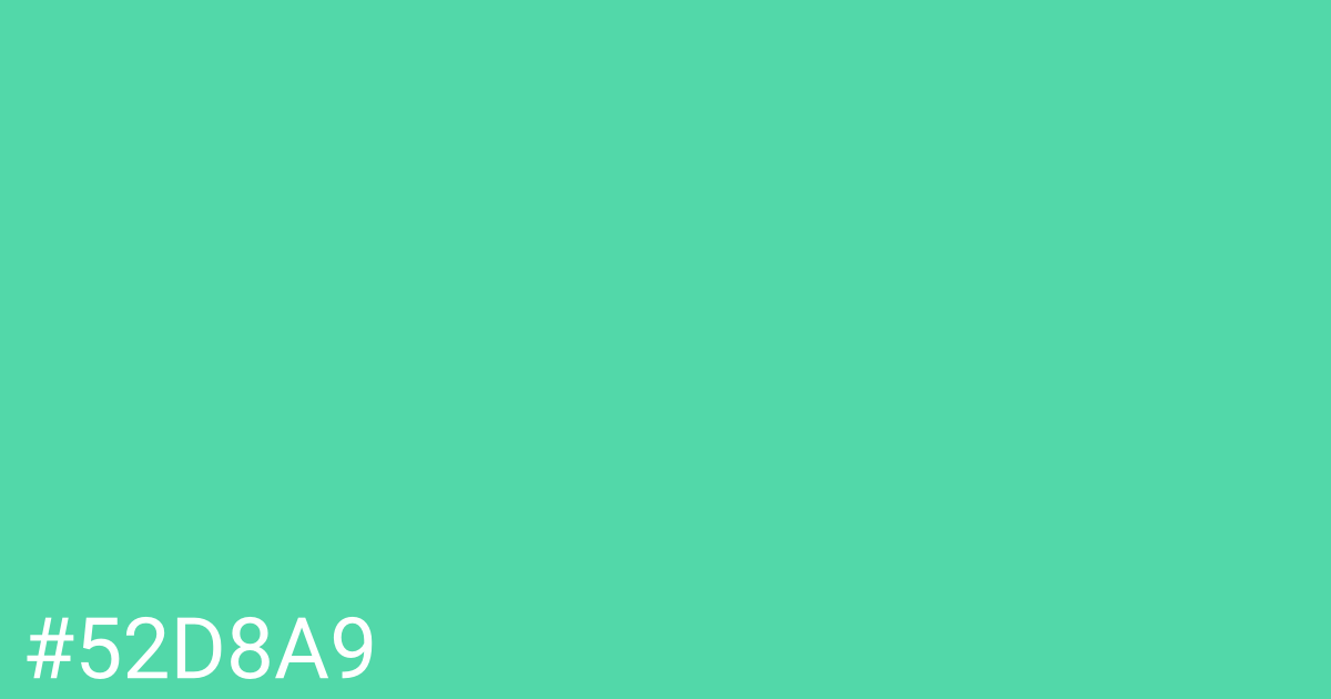 Hex color #52d8a9 graphic