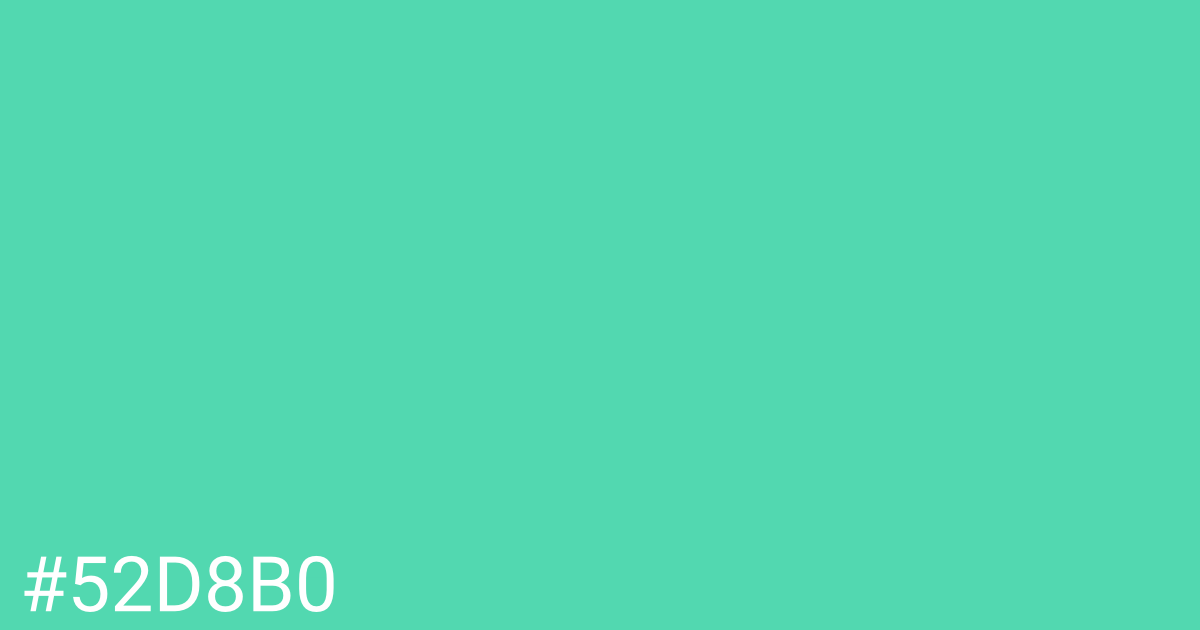 Hex color #52d8b0 graphic