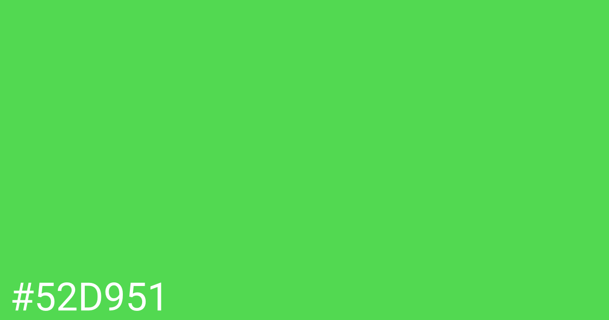 Hex color #52d951 graphic