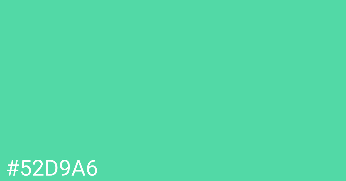 Hex color #52d9a6 graphic