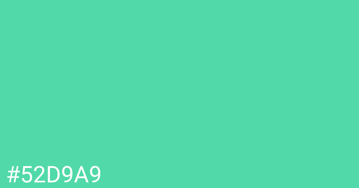 Hex color #52d9a9 graphic