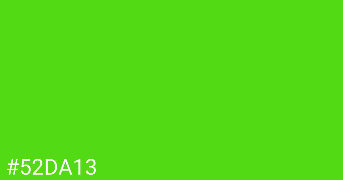 Hex color #52da13 graphic