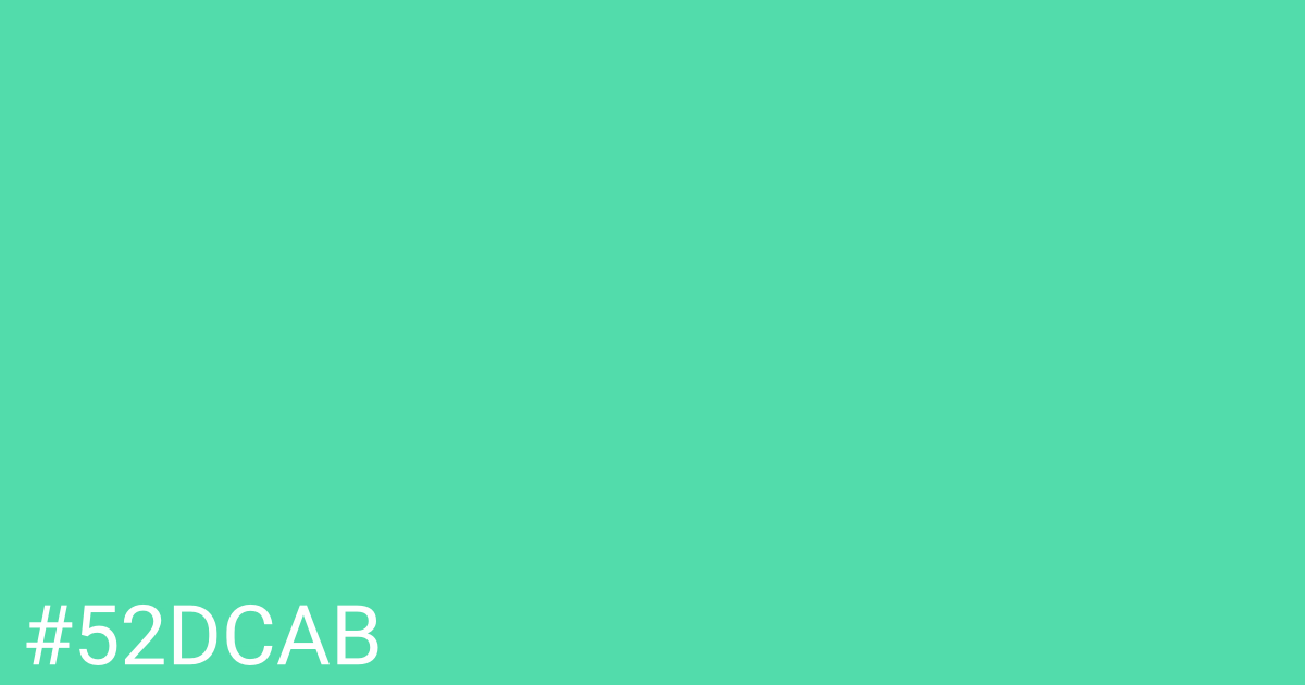 Hex color #52dcab graphic