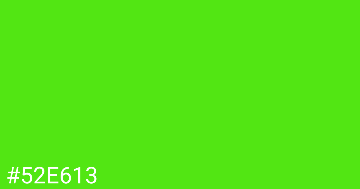 Hex color #52e613 graphic