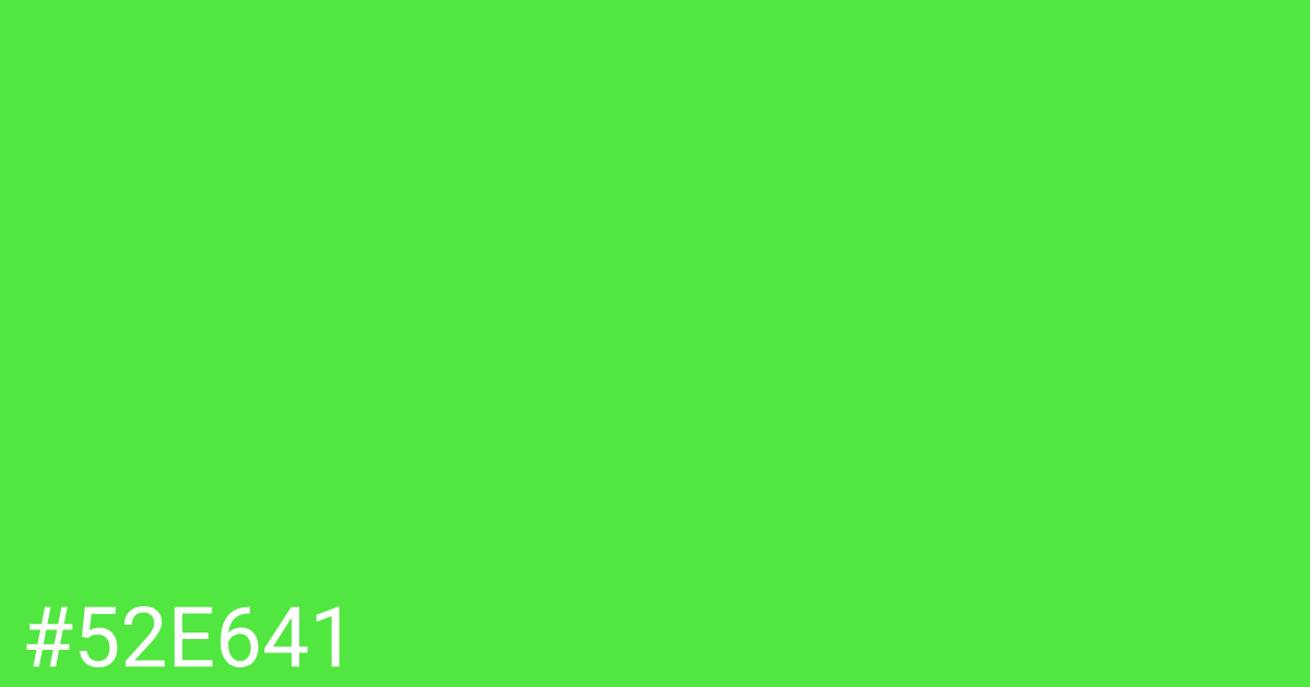 Hex color #52e641 graphic