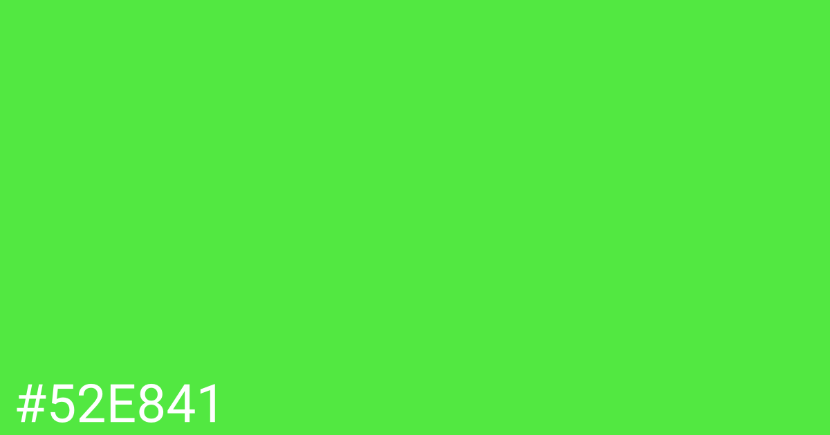 Hex color #52e841 graphic