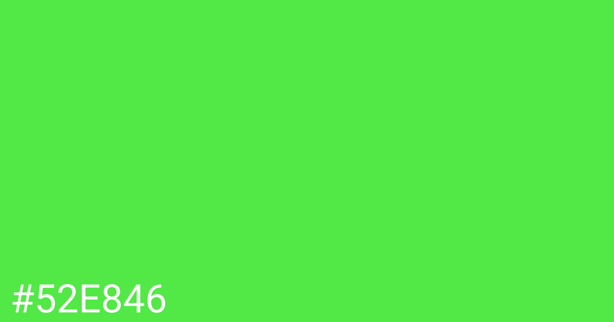 Hex color #52e846 graphic