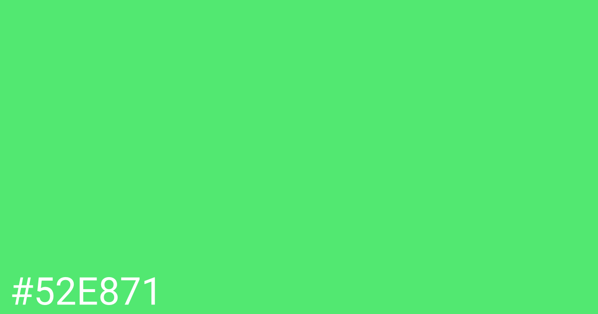 Hex color #52e871 graphic