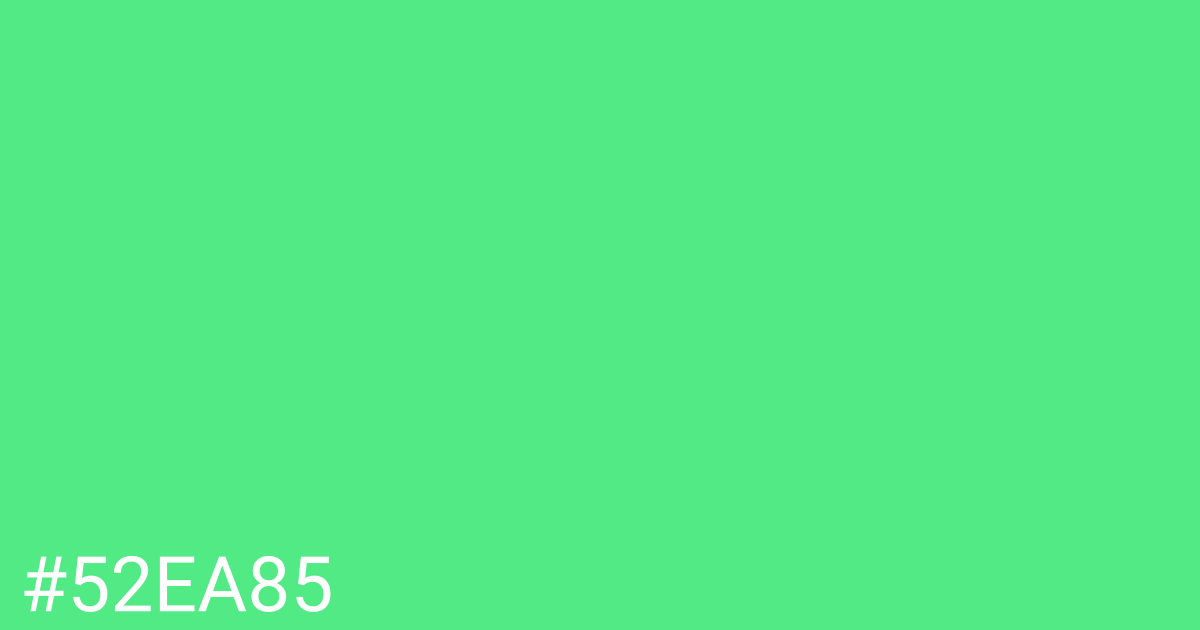 Hex color #52ea85 graphic