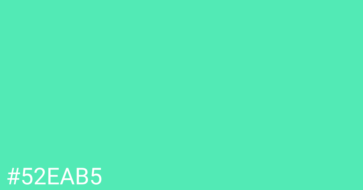 Hex color #52eab5 graphic