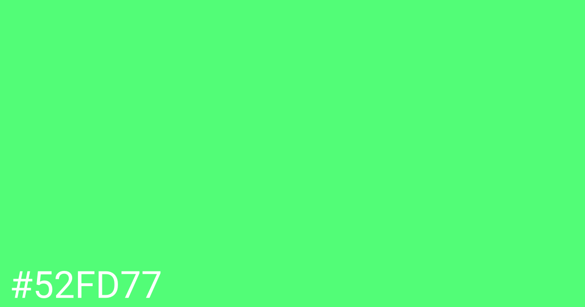 Hex color #52fd77 graphic