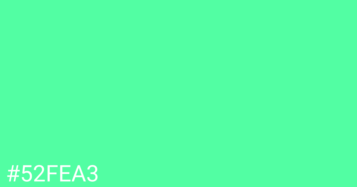 Hex color #52fea3 graphic