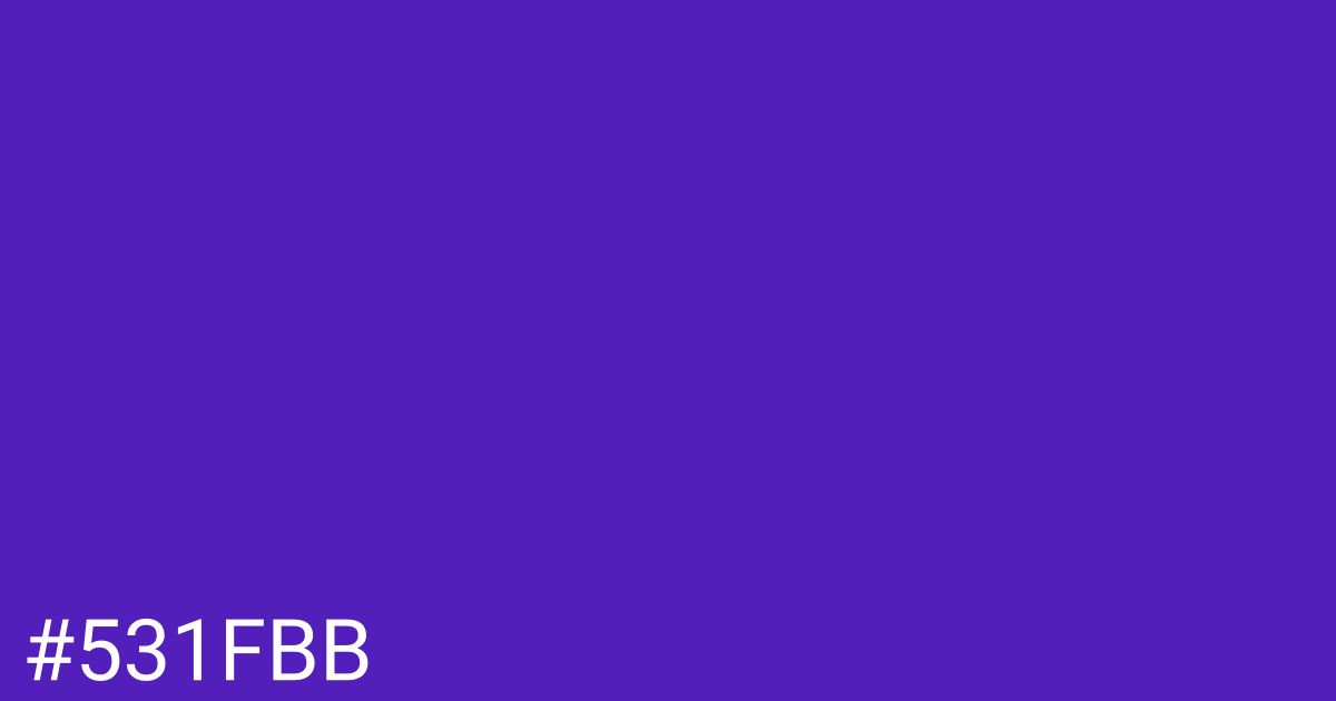 Hex color #531fbb graphic