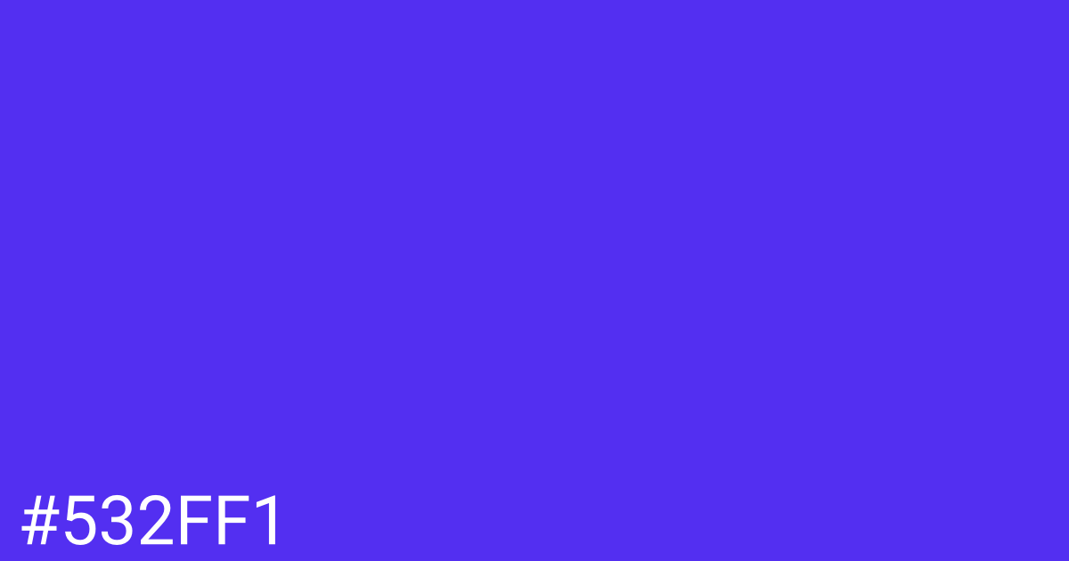 Hex color #532ff1 graphic