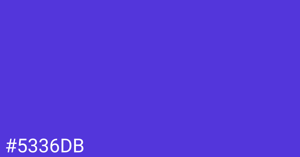Hex color #5336db graphic