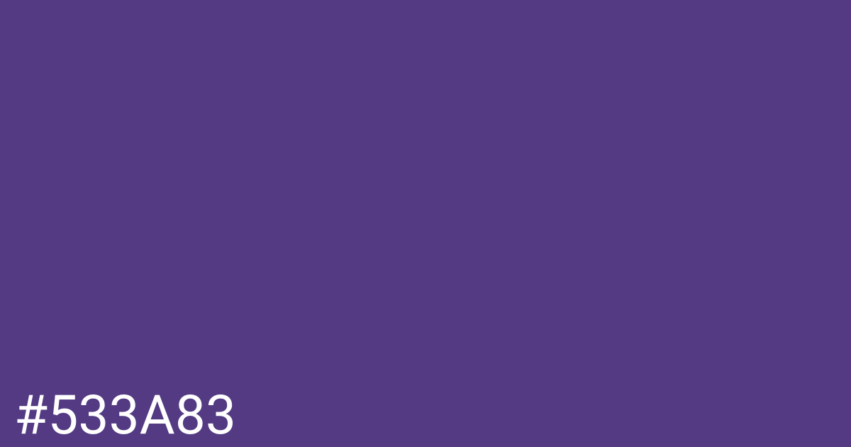 Hex color #533a83 graphic