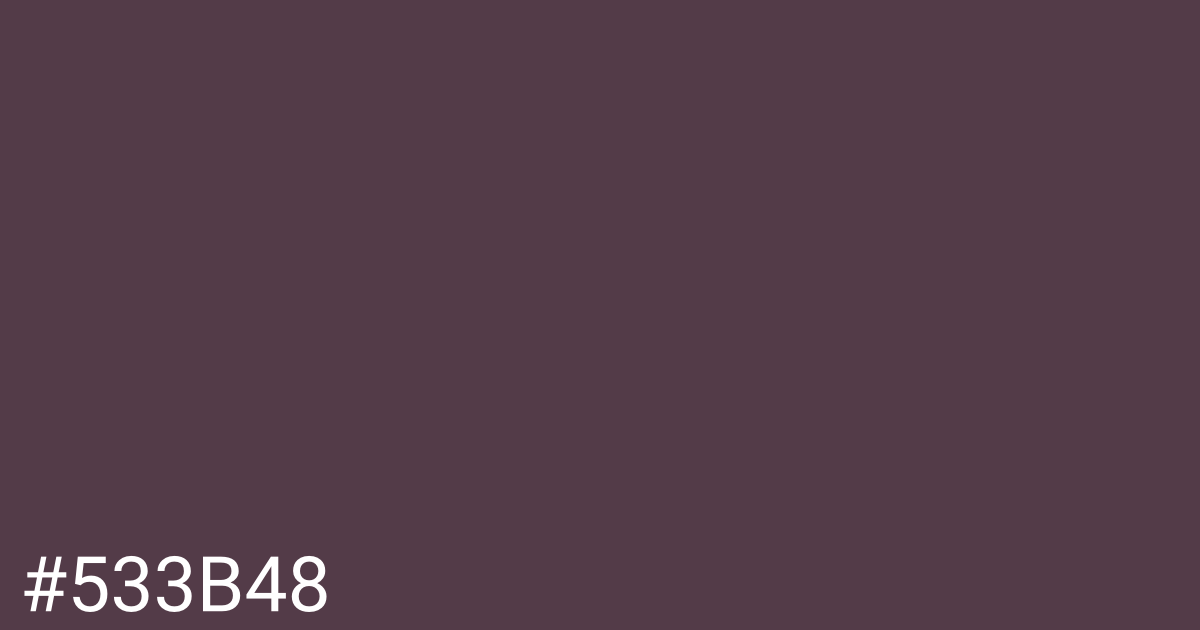 Hex color #533b48 graphic