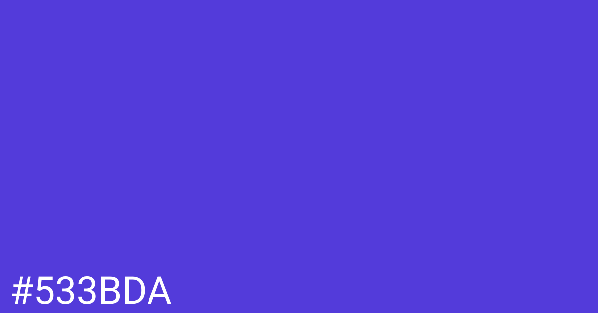 Hex color #533bda graphic