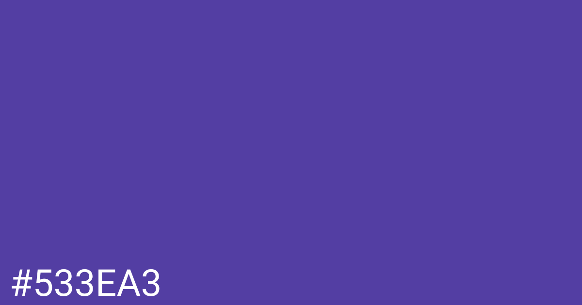 Hex color #533ea3 graphic