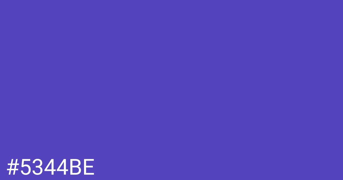 Hex color #5344be graphic