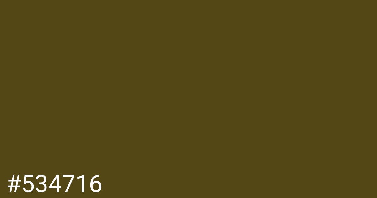 Hex color #534716 graphic