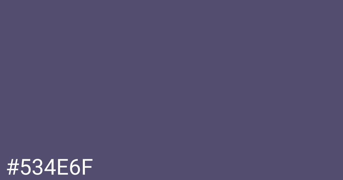 Hex color #534e6f graphic