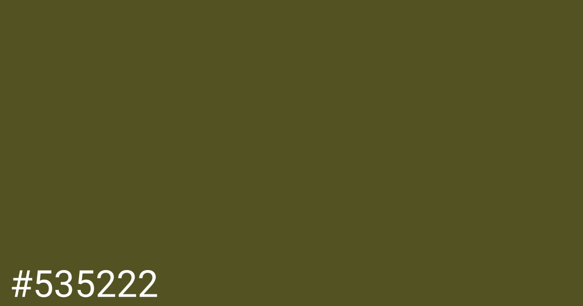 Hex color #535222 graphic