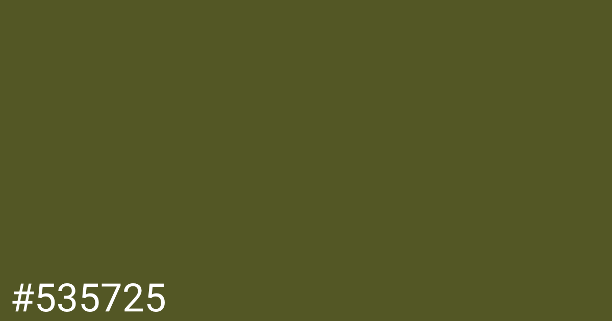 Hex color #535725 graphic