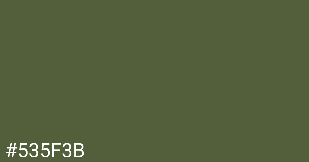 Hex color #535f3b graphic